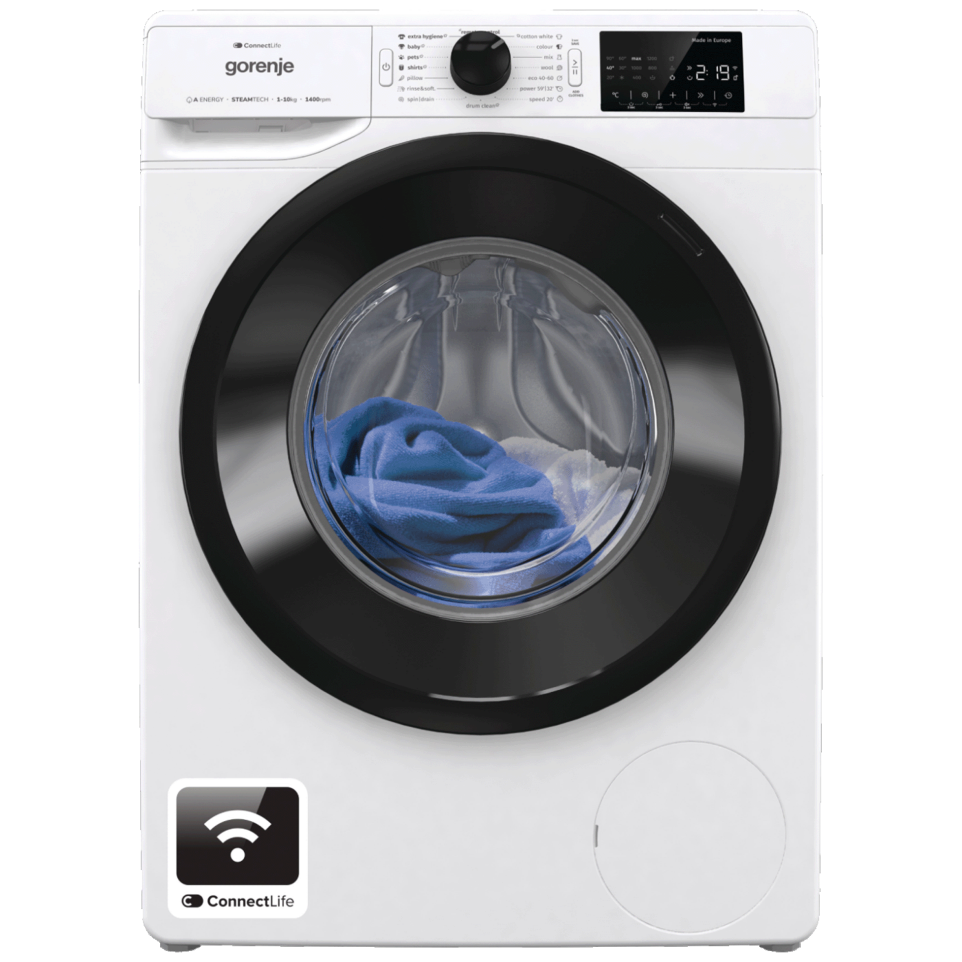 Gorenje Mašina za pranje veša 10 kg, 1400 obrtaja, WiFi, A - WPNEI14A2SWIFI