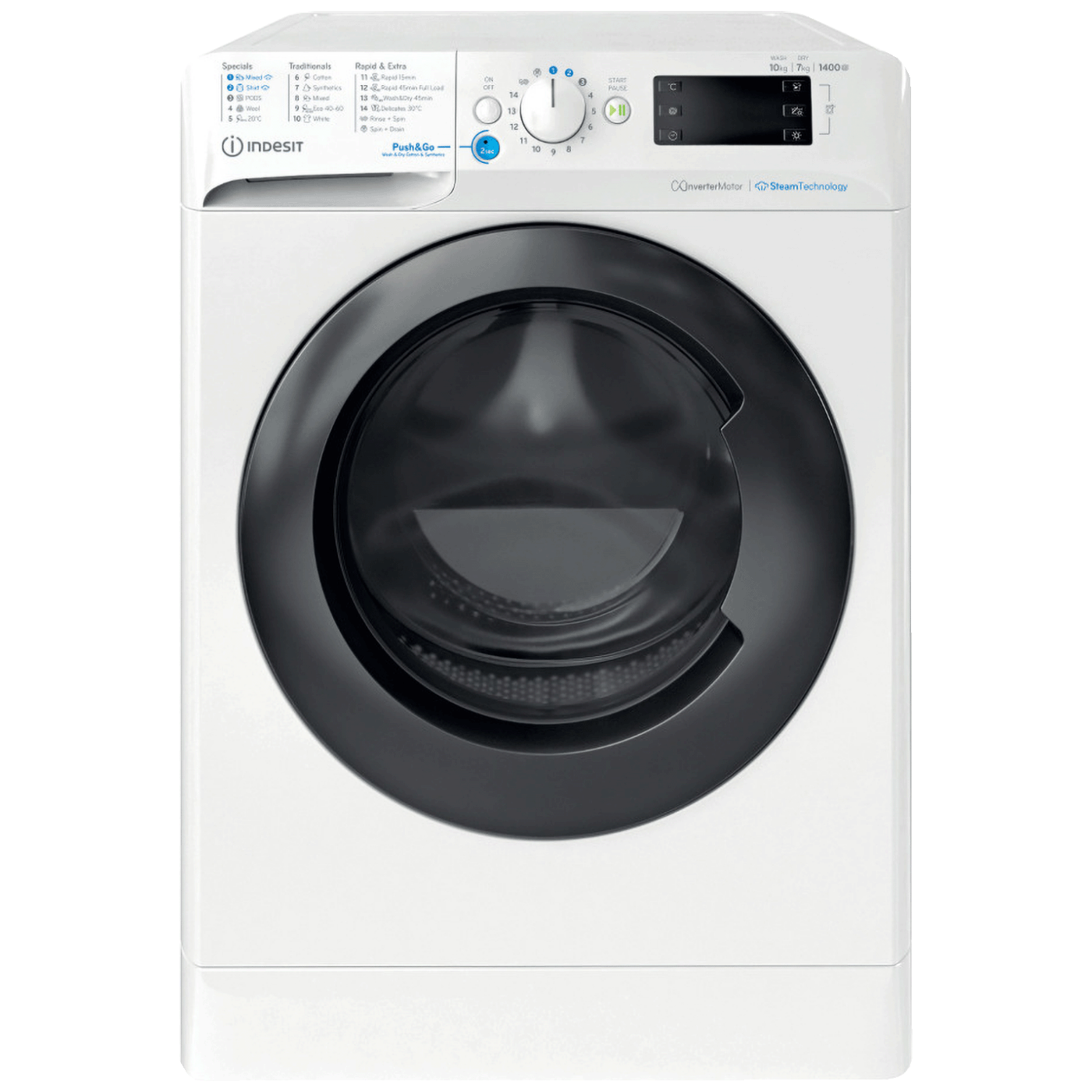 Indesit Mašina za veš /sušilica, 1400 obrtaja, 10/7 kg, D - BDE 107436 WKV EE