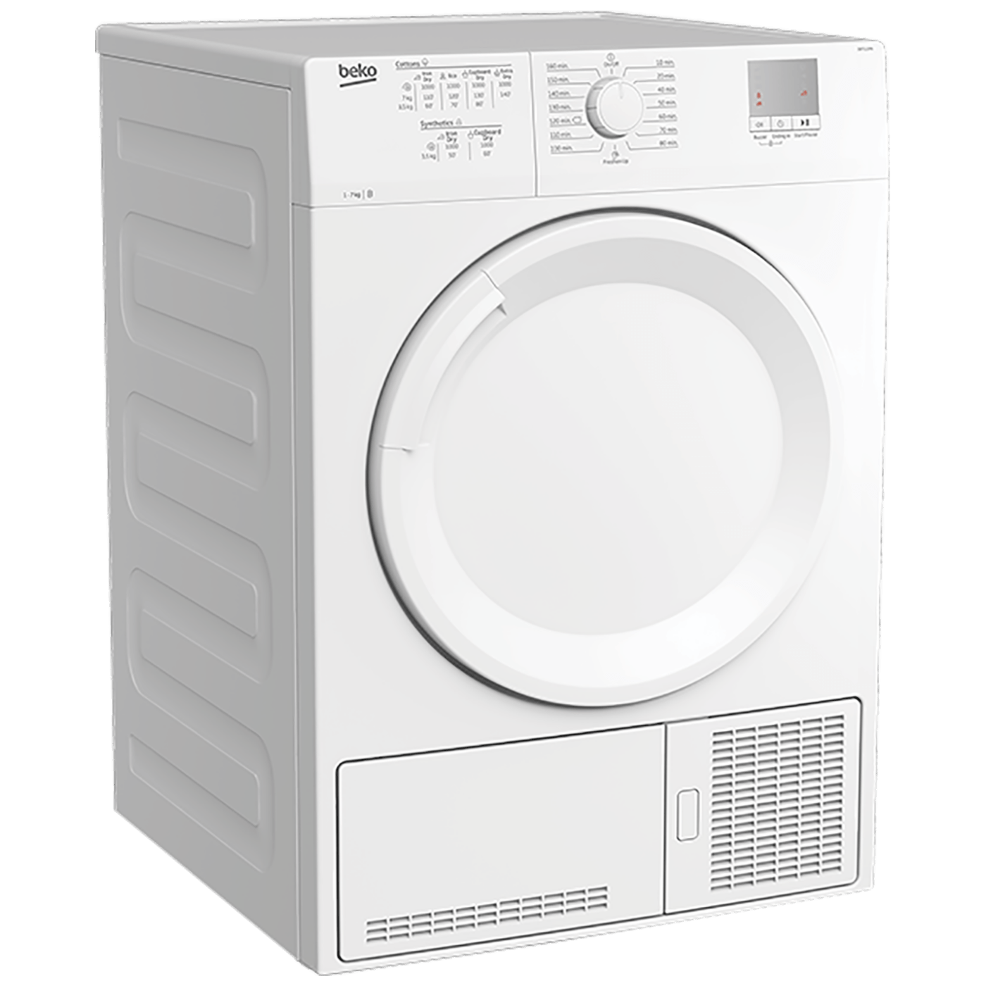 Beko Kondenzacijska sušilica, kapacitet 7 kg, 15 programa, B - DF 7111 PAW