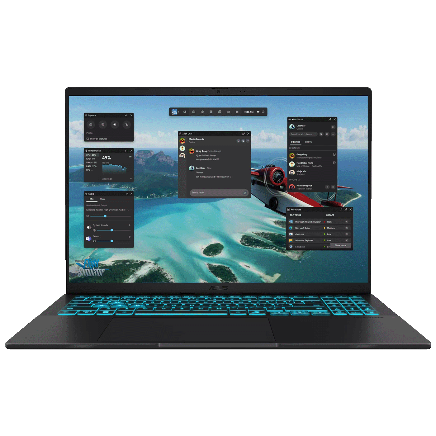 Asus Laptop 16", Intel Core 5 210H 2.2GHz, 16GB, SSD 1TB,RTX 4050 - VivoBook 16 V3607VU-RP201