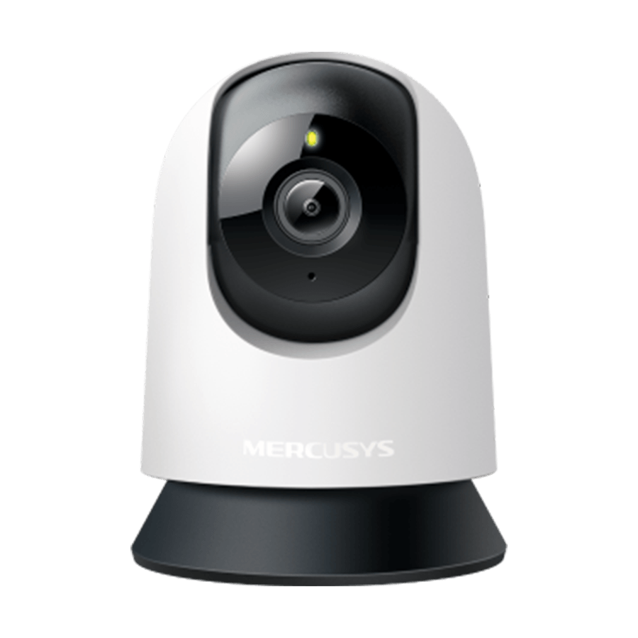 Mercusys MC200 Pan/Tilt Home Security Wi-Fi Camera, 1080P, 2.4 GHz, Horizontal 360, Pan/Tilt, Smart Detection and Notifications (motion, person, baby 