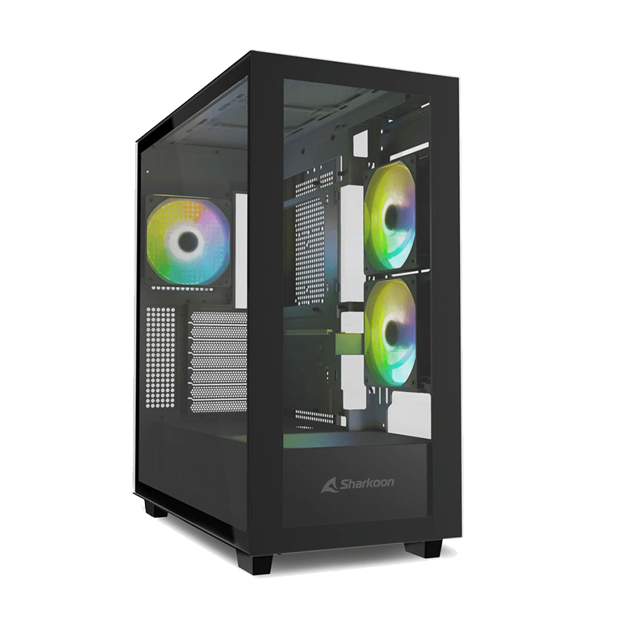 Kućište SHARKOON gaming, Rebel C60 RGB Black ATX, ventilator 4x120