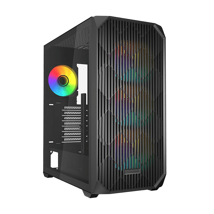 Kućište SHARKOON gaming, AK3 RGB Black ATX, ventilator 4x120mm