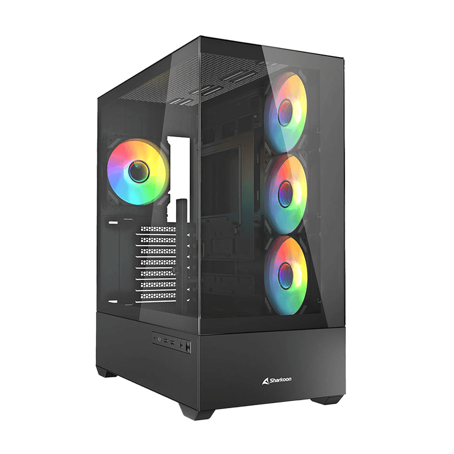 Kućište SHARKOON gaming, AK6 RGB Black ATX, ventilator 4x120mm
