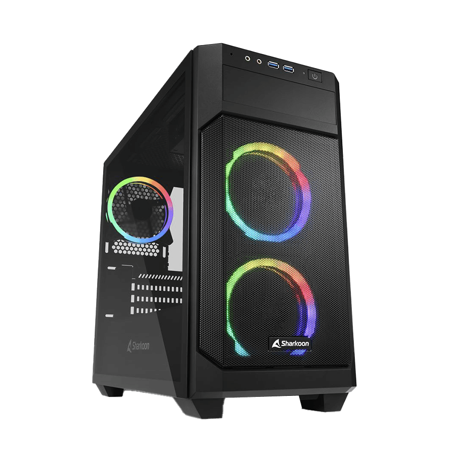 Kućište SHARKOON gaming, V1000 RGB, ventilator 3x 120mm, USB 3.0, mATX