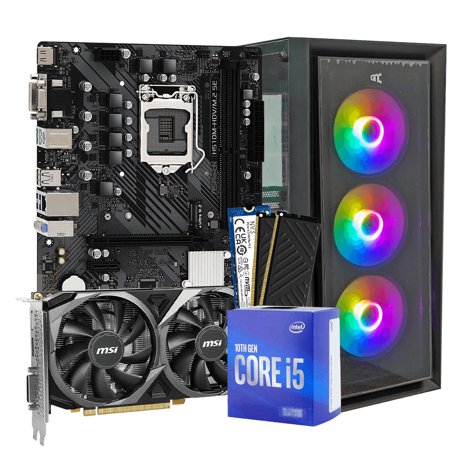 GNC GAMER CROWN i5-10400F, H510, RAM 32 GB DDR4, 1TB SSD, RTX 3050 8GB, PSU 550W, kućište gaming