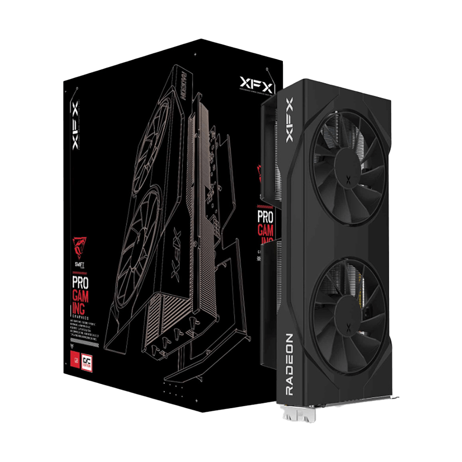 VGA XFX SWIFT AMD Radeon RX 9060 Gaming Edition with 8GB GDDR6 HDMI 2xDP, AMD RDNA 4, black box, SI ONLY, RX-96SWFT8BC