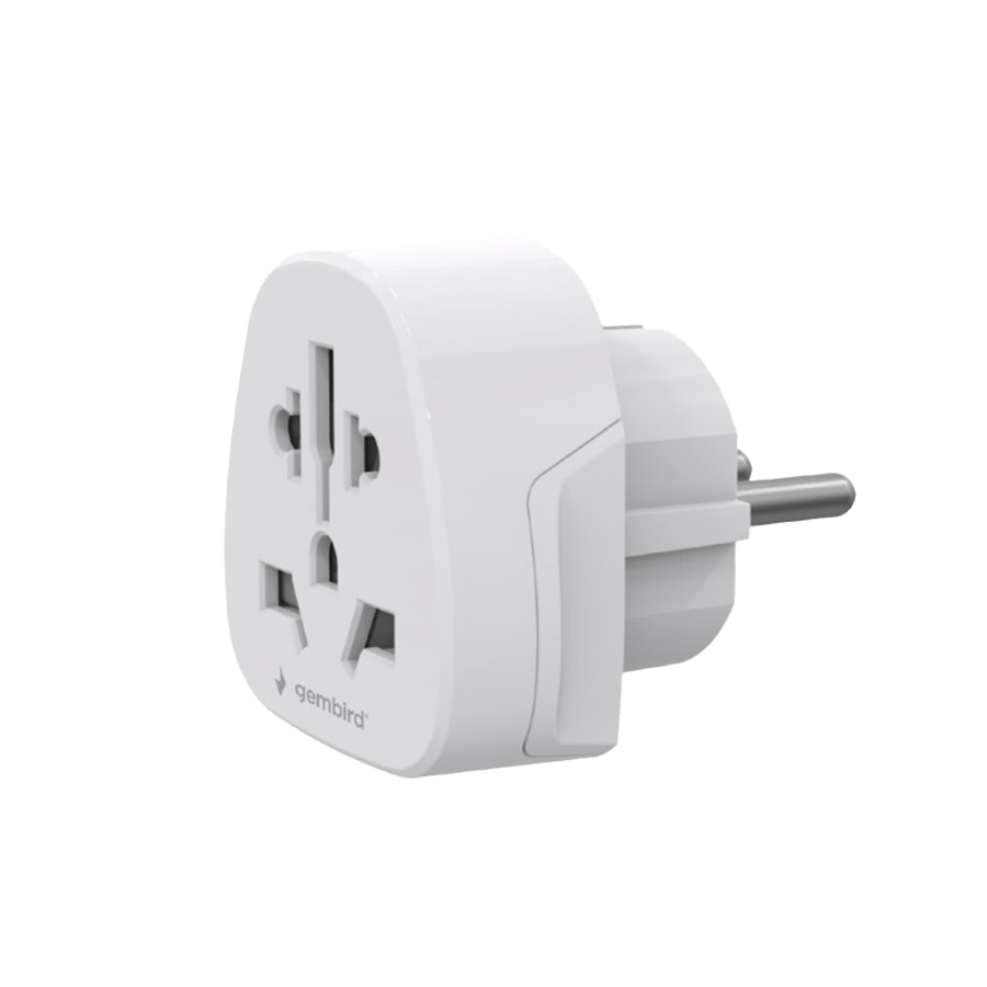 GEMBIRD univerzalni AC strujni adapter World to EU power adapter plug, 15A, A-AC-EUMINTF