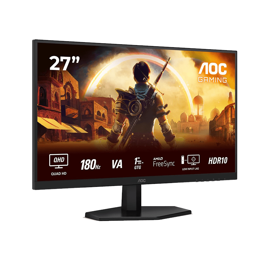 AOC Monitor Gaming Q27G42XNE 27" Fast VA, 2560x1440, 180Hz, 1ms (GTG), 300 cd/m2, 5000:1, Adaptive Sync, HDR 10, 2x HDMI, 1xDP, Tilt
