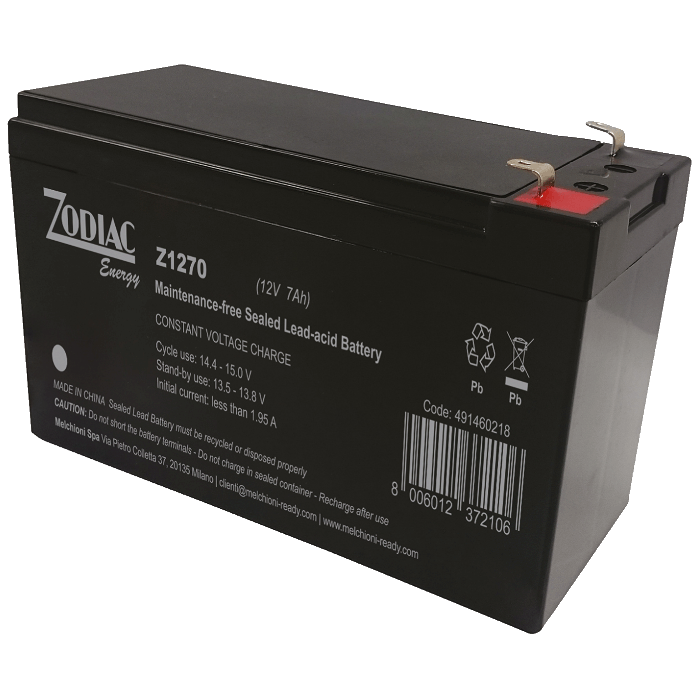 ZODIAC Baterija akumulatorska, 12V / 7Ah - Z1270 12V 7Ah