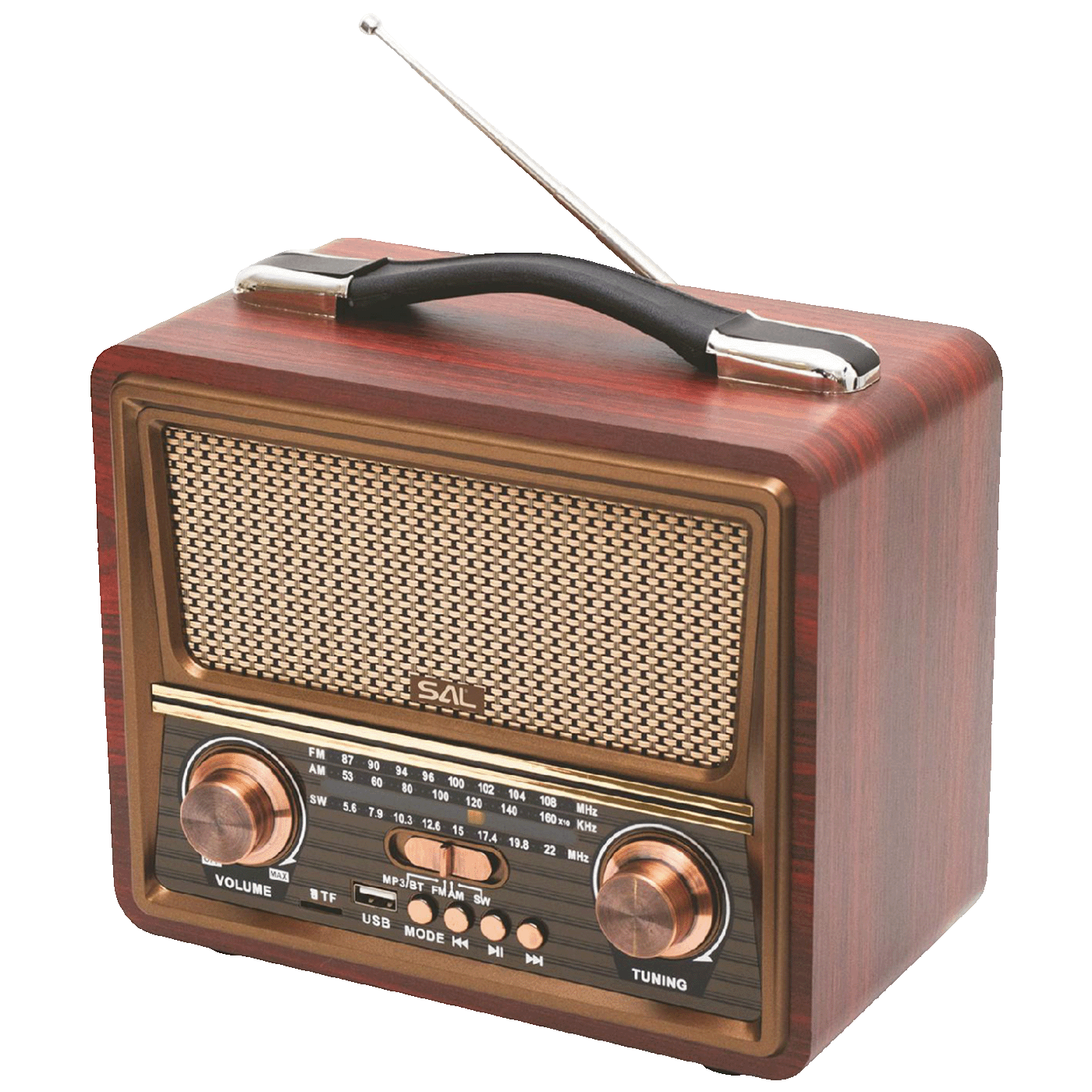 SAL Retro radio + BT bežični zvučnik, FM, MP3, USB/microSD - RRT22