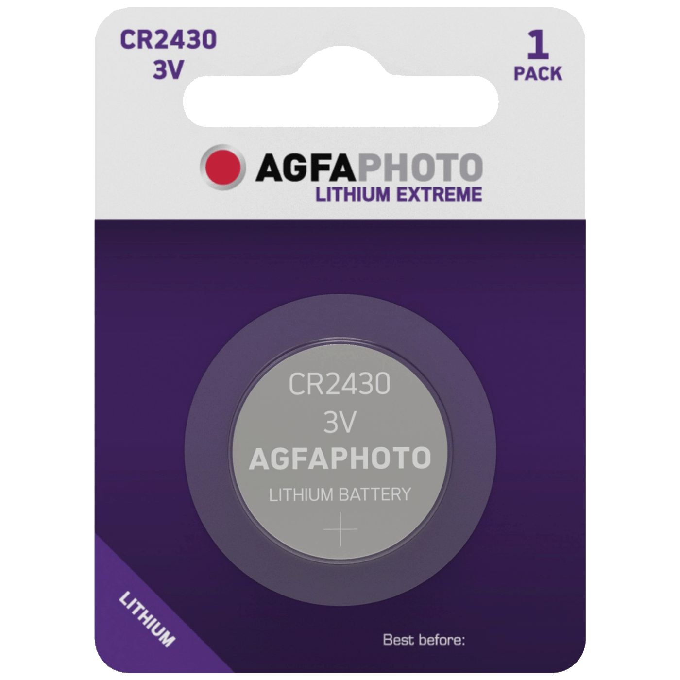 AgfaPhoto Baterija litijska, CR2430, 3 V, dugmasta, blister 1 kom - CR2430 B1