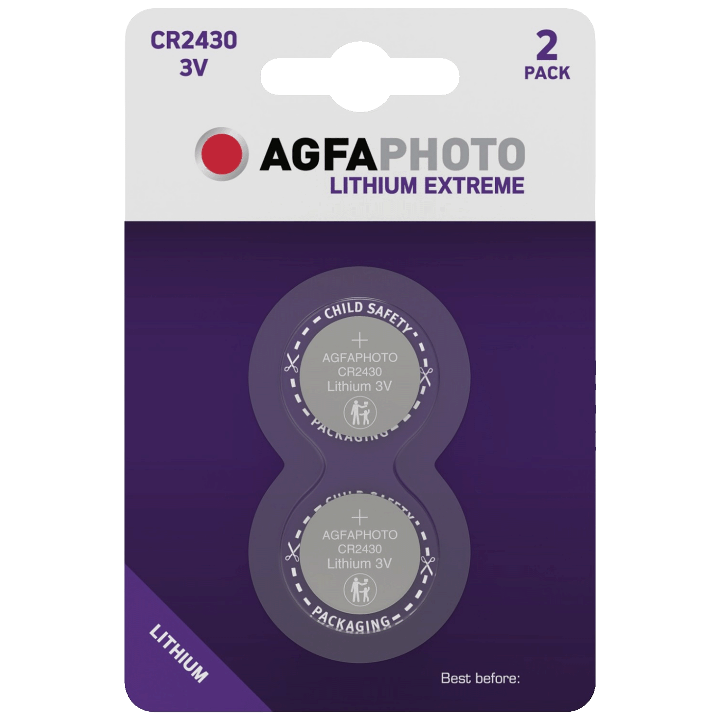 AgfaPhoto Baterija litijska, CR2430, 3 V, dugmasta, blister 2 kom - CR2430 B2