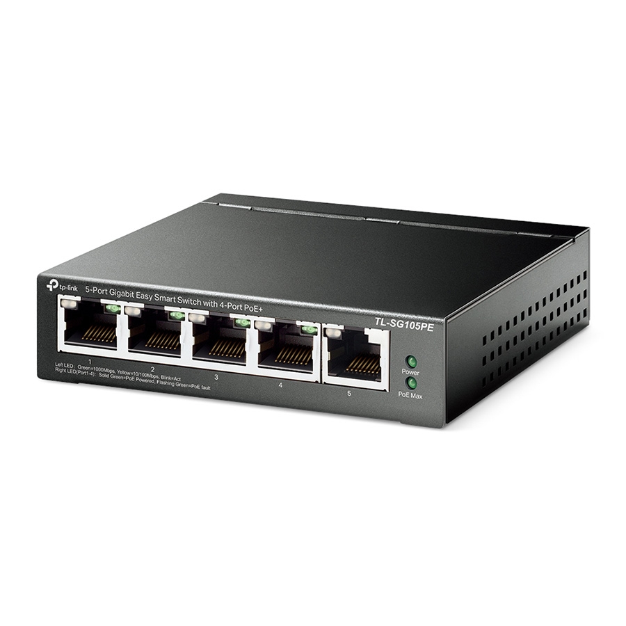 0124181_switch-tp-link-tl-sg105pe-5-portni-gigabit-easy-smart-switch-sa-4-portnim-poe-metalnim-kucistem-mont